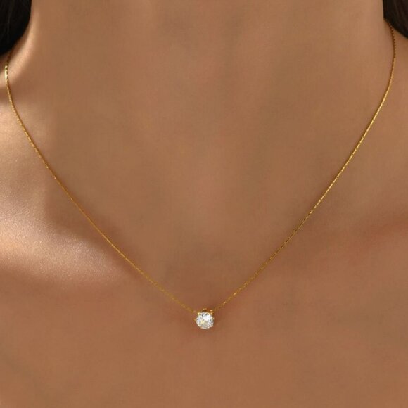 18K Gold Plated Stainless Steel Necklace - Picture 1 of 5